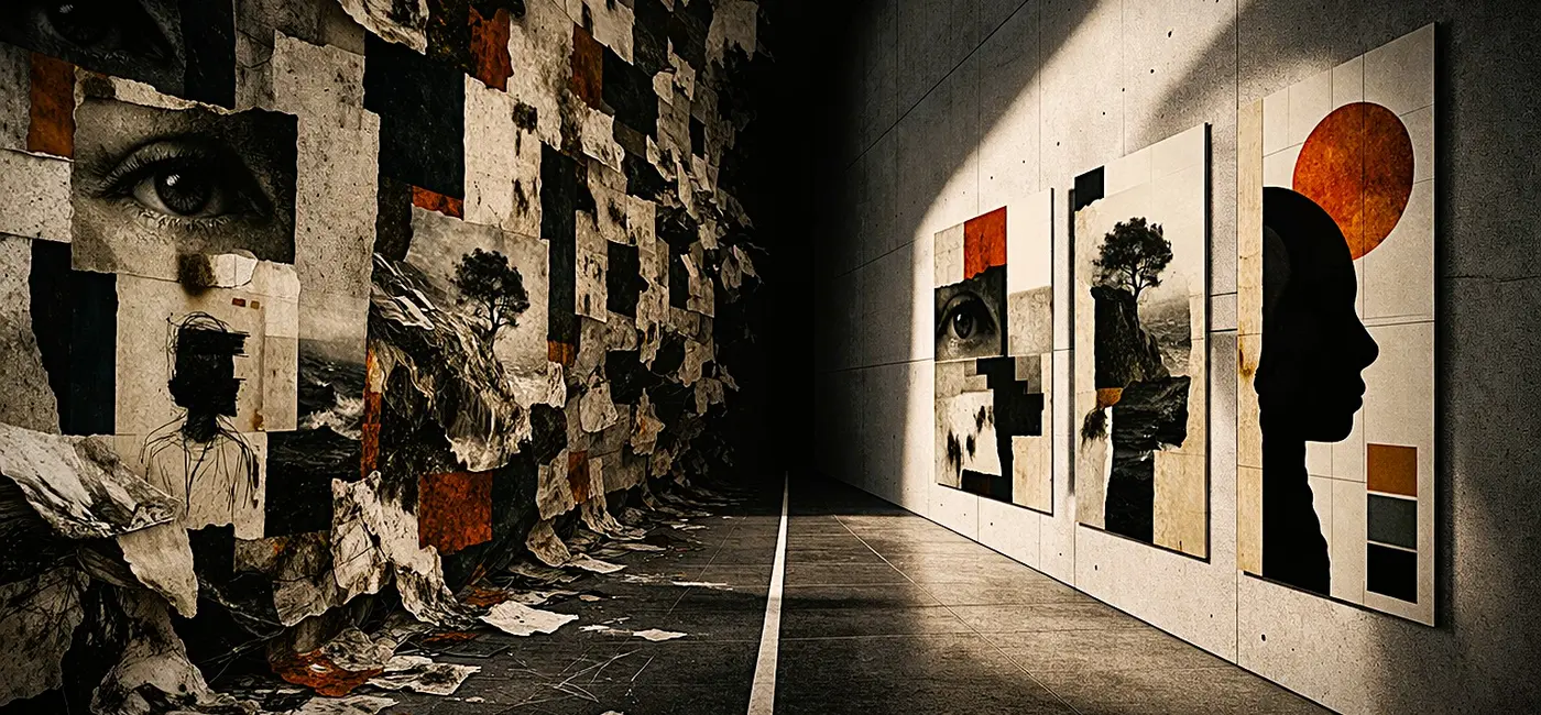 A surreal landscape representing perspective and creative possibility